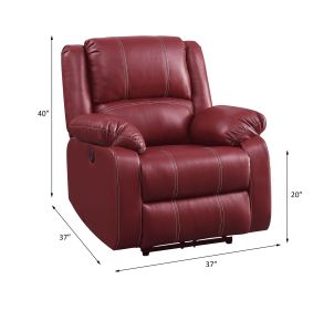 ACME Zuriel Power Recliner, Red PU 52153