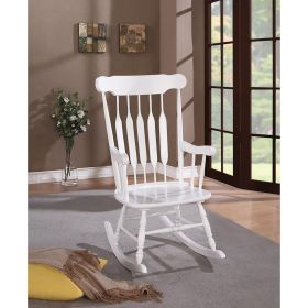 White Slat Back Rocking Chair