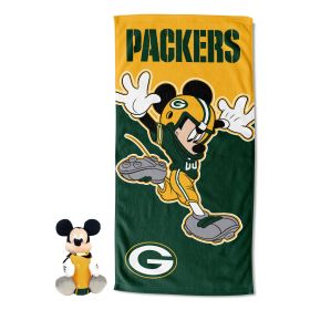 Disney NFL Mickey Packers Splash Hugger Beach Towel