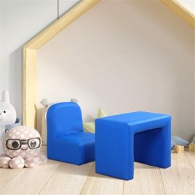 2-in-1 Multifunctional Kids Sofa-Blue