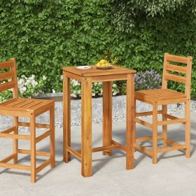 Patio Bar Table 23.6"x23.6"x41.3" Solid Wood Acacia