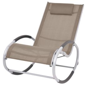 Outdoor Rocking Chair Taupe Textilene