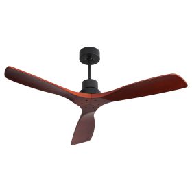 52'' Ceiling Fans with Remote Control Modern Wood Ceiling Fan without Light Control Reversible DC Motor for Bedroom Living Room Farmhouse